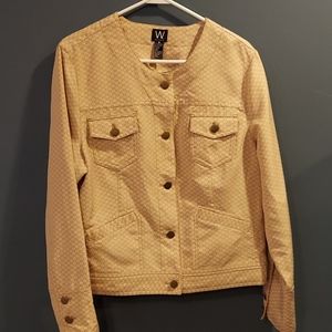 W. Work to Weekend Checked Button Down Jacket Size 16